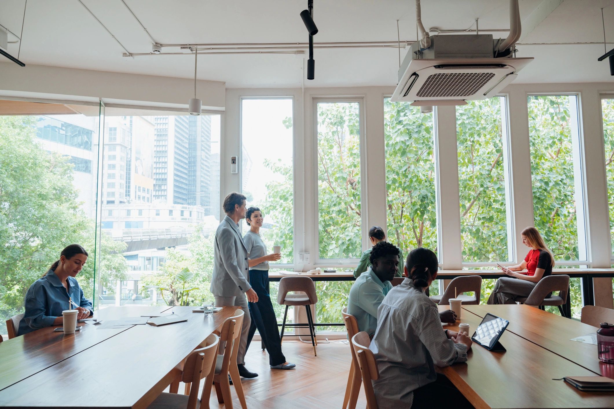 Professional consulting team in a modern office